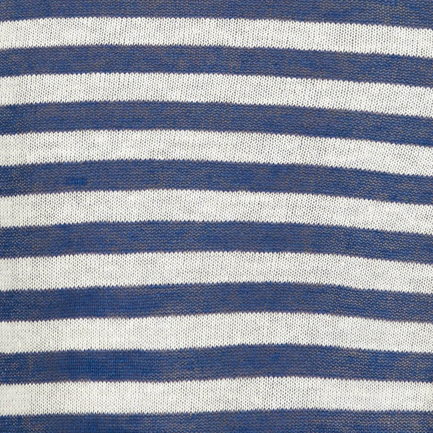 Energia Linen Crop Top Navy Striped