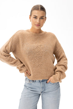 Vero Alpaca Blend Knit Sweater Caramel