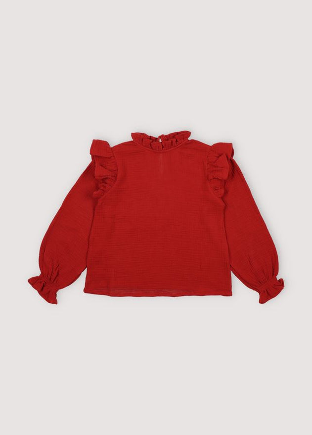 Kids' Glacier Blouse Ruby Dusk Red