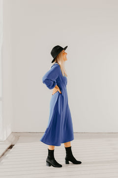 Karla Wrap Dress Blue