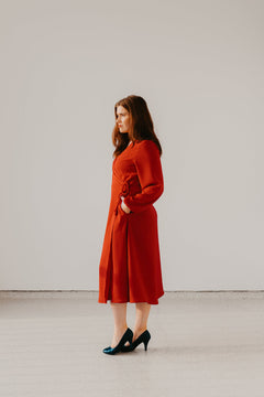 Karla Wrap Dress Red