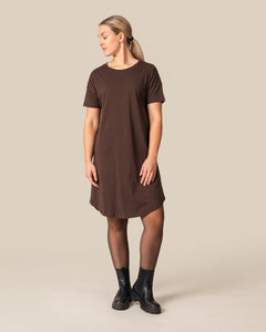 Toive T-Shirt Dress Dark Brown