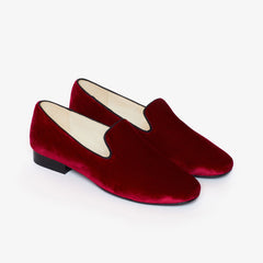 Thomas Velvet Slipper Bordeaux