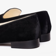 Thomas Velvet Slipper Black