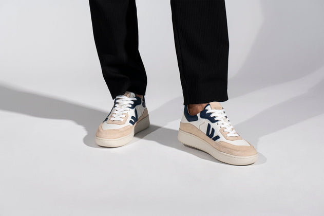 The Misfit Sneakers White Blue Almond Milk