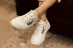 The Misfit Sneakers White Grey Almond Milk