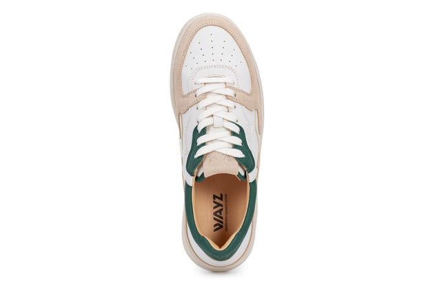 The Sonder Sneakers White Green Almond Milk