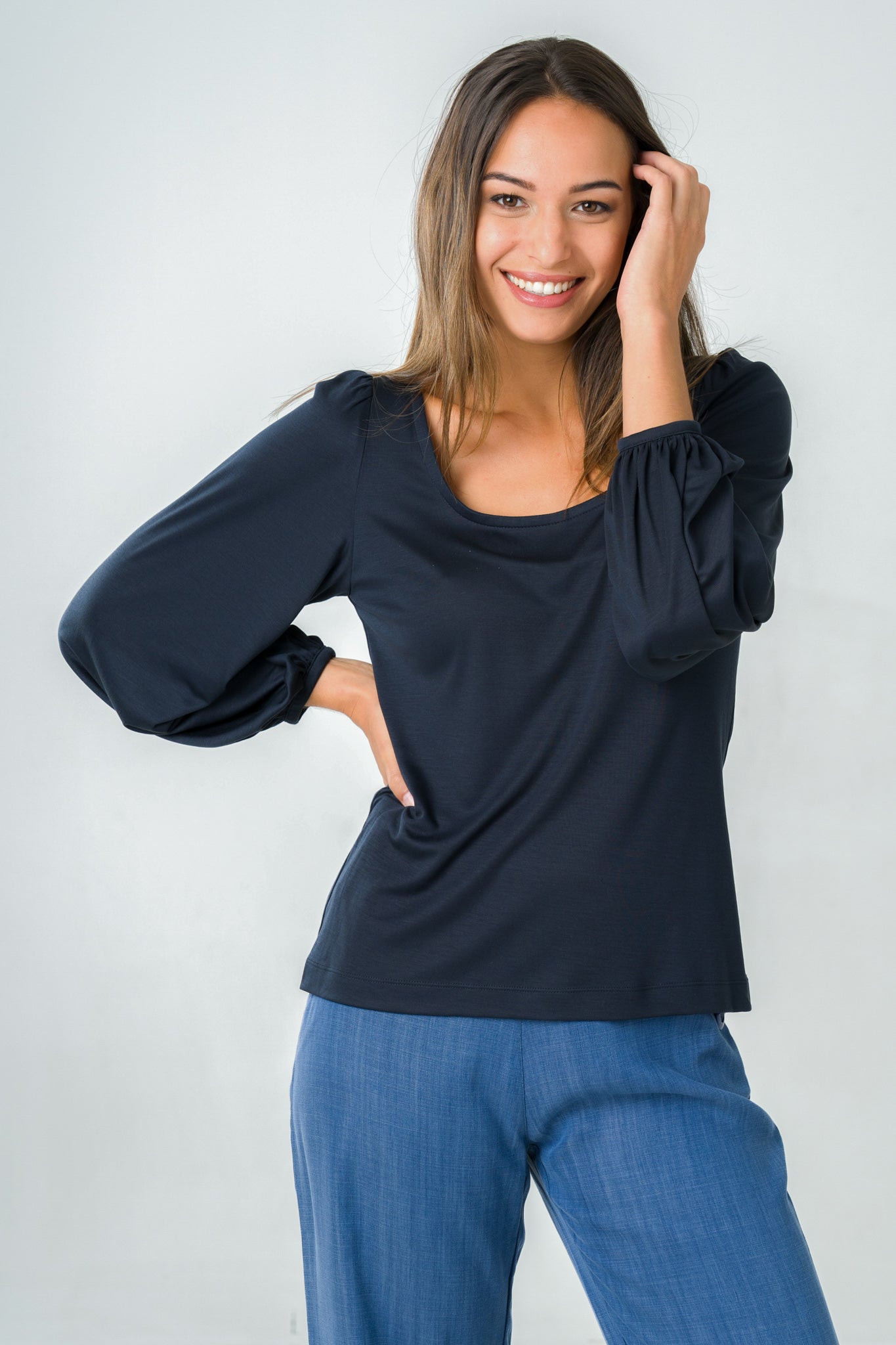 Kalmia Blouse Navy Blue