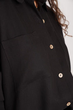 Oversized Tencel Shirt Black