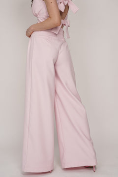 Coco Wide Leg Trousers Powder Pink