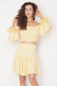 Serena Mini Skirt Yellow