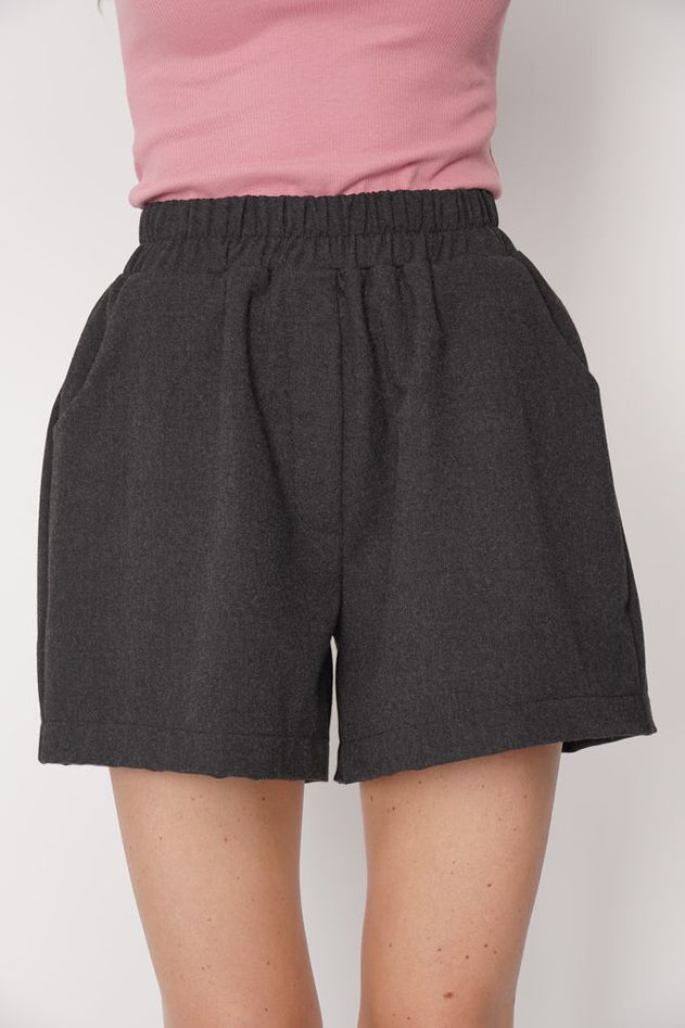 Gia Wool Shorts Graphite