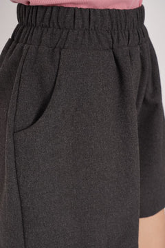 Gia Wool Shorts Graphite