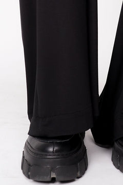 Wide Bamboo Trousers Black