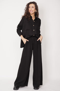 Oversized Tencel Shirt Black