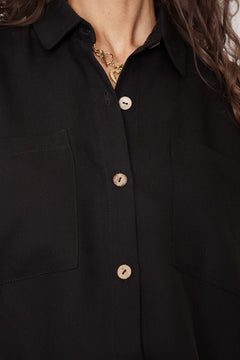 Oversized Tencel Shirt Black