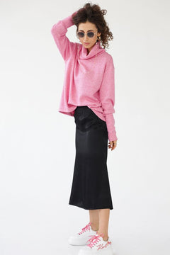 Feme Satin Skirt Black