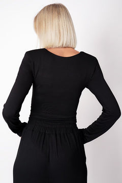 Rosa Long Sleeve Body Black