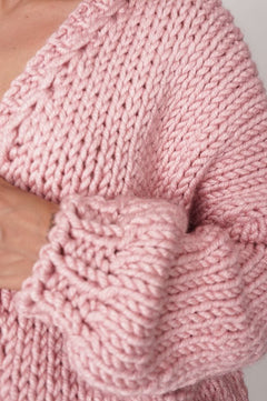 Hand Made Heart Cardigan Pink