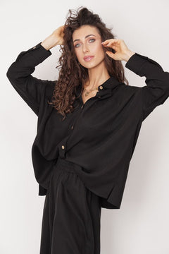 Oversized Tencel Shirt Black