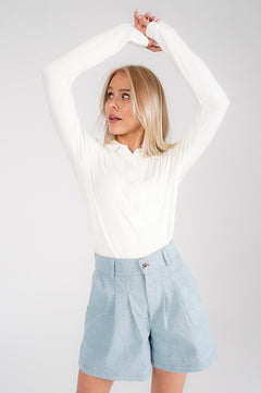 Hill Cotton Longsleeve Top Ecru