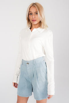 Hill Cotton Longsleeve Top Ecru