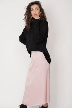 Feme Satin Skirt Pink