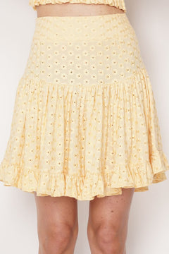 Serena Mini Skirt Yellow