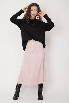 Feme Satin Skirt Pink