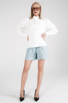 Vola Puff Sleeve Shirt White