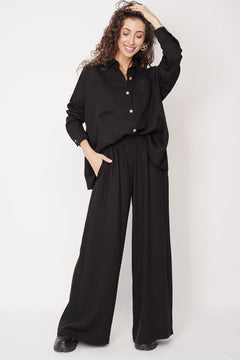 Oversized Tencel Shirt Black