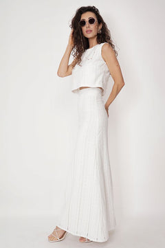 Nat Maxi Skirt White