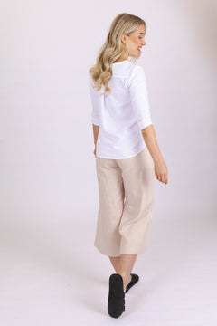 Vera Linen Blouse Coconut Milk White