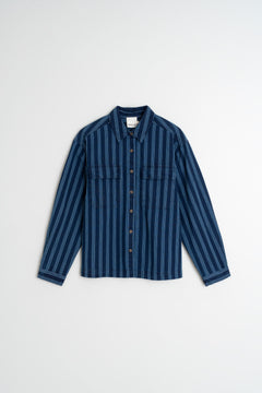 Striped Cotton Shirt Blue