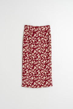Viscose Pencil Skirt Red