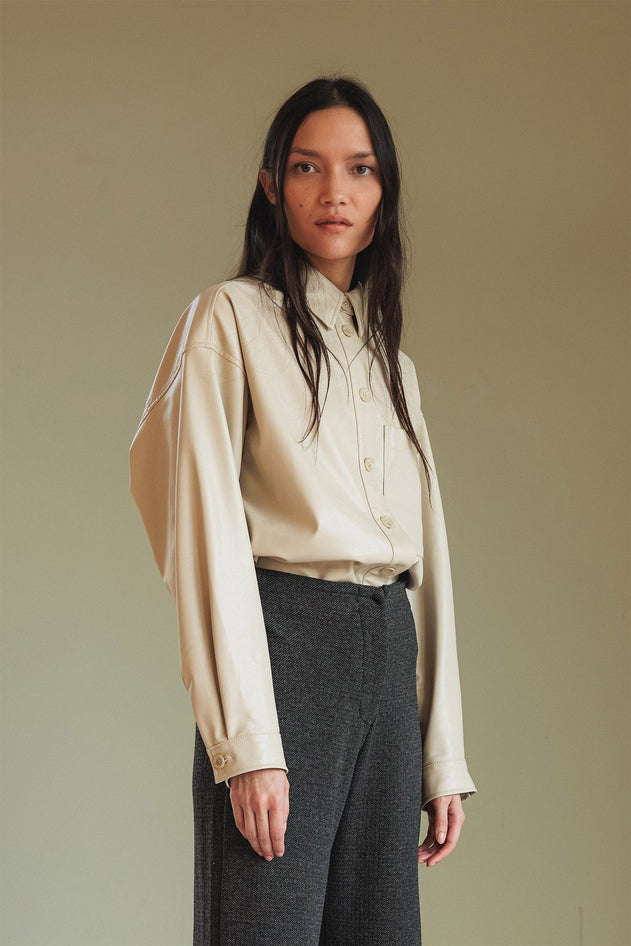 Double Jacquard Knitted Pants Marengo