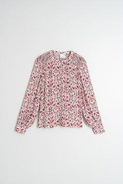 Smock-Detail Shirt Pink