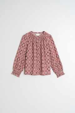 Ikat Print Shirt Red