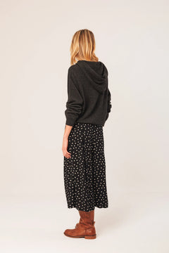 Evasé Midi Skirt Black
