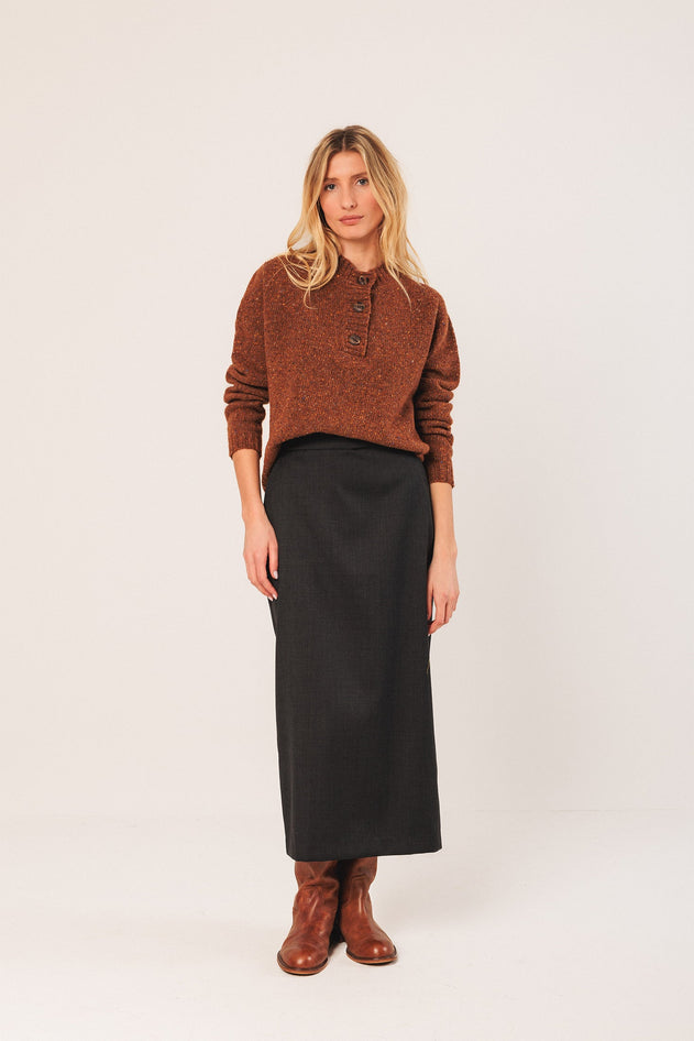 Midi Pencil Skirt Black