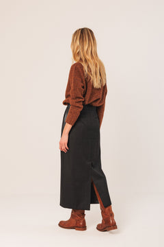 Midi Pencil Skirt Black