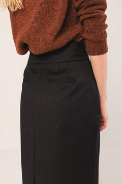 Midi Pencil Skirt Black