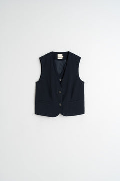 Double Crossover Vest Black