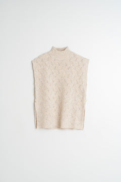 Crochet Vest Beige