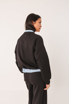 Adjustable-Waist Sweatshirt Black