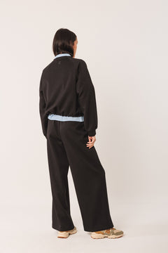 Adjustable-Waist Sweatshirt Black