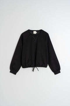 Adjustable-Waist Sweatshirt Black