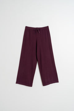 Wide-Knit Pants Purple