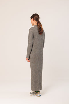 Wide Cable Knit Dress Grey