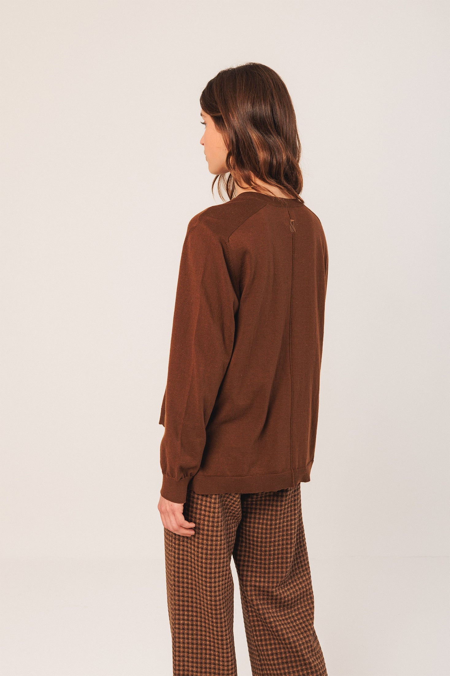 Basic Cotton Sweater Brown